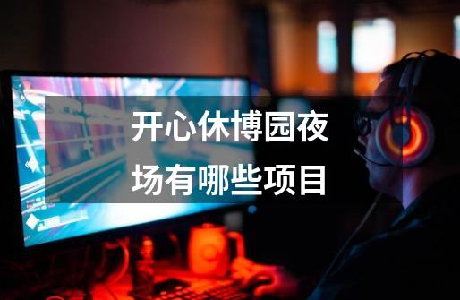 开心休博园夜场有哪些项目-第1张-游戏信息-龙启网
