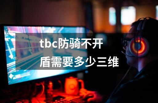 tbc防骑不开盾需要多少三维-第1张-游戏信息-龙启网