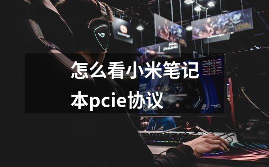 怎么看小米笔记本pcie协议-第1张-游戏信息-龙启网