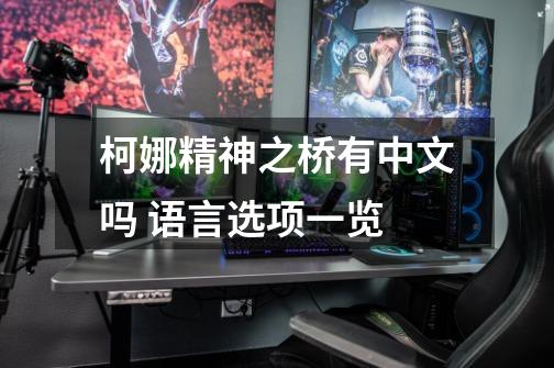 柯娜精神之桥有中文吗 语言选项一览-第1张-游戏信息-龙启网