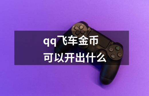 qq飞车金币可以开出什么-第1张-游戏信息-龙启网