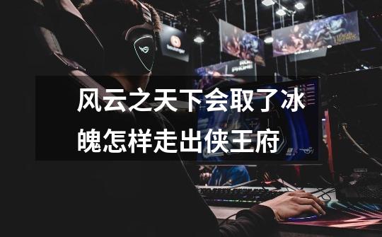 风云之天下会取了冰魄怎样走出侠王府-第1张-游戏信息-龙启网