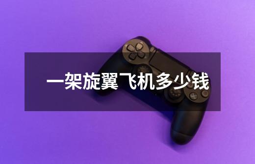 一架旋翼飞机多少钱-第1张-游戏信息-龙启网