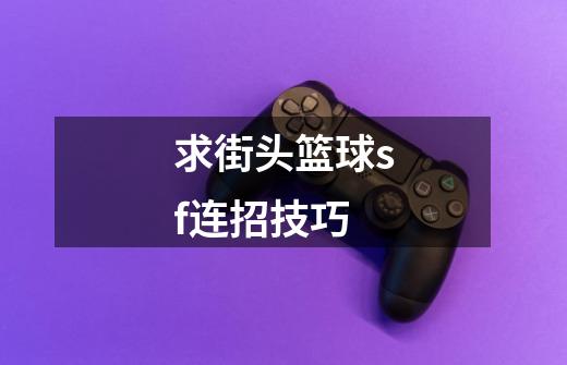 求街头篮球sf连招技巧-第1张-游戏信息-龙启网