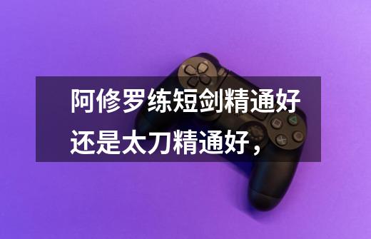 阿修罗练短剑精通好还是太刀精通好,-第1张-游戏信息-龙启网