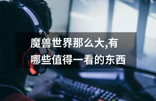 魔兽世界那么大,有哪些值得一看的东西-第1张-游戏信息-龙启网