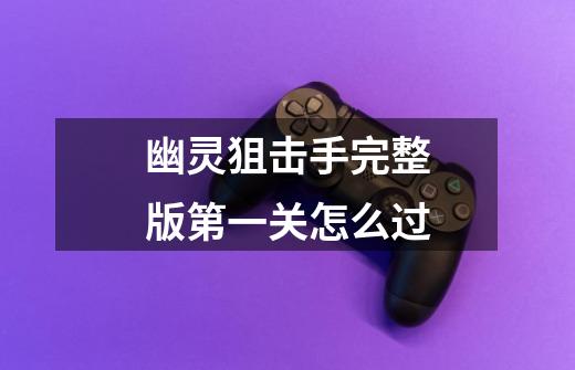 幽灵狙击手完整版第一关怎么过-第1张-游戏信息-龙启网