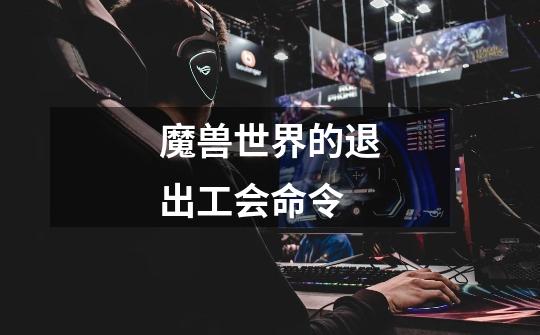 魔兽世界的退出工会命令-第1张-游戏信息-龙启网