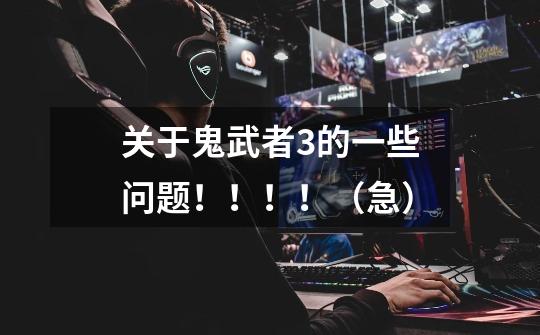 关于鬼武者3的一些问题!!!!(急)-第1张-游戏信息-龙启网