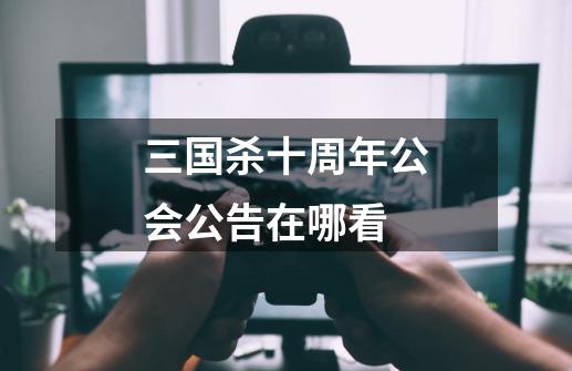 三国杀十周年公会公告在哪看-第1张-游戏信息-龙启网