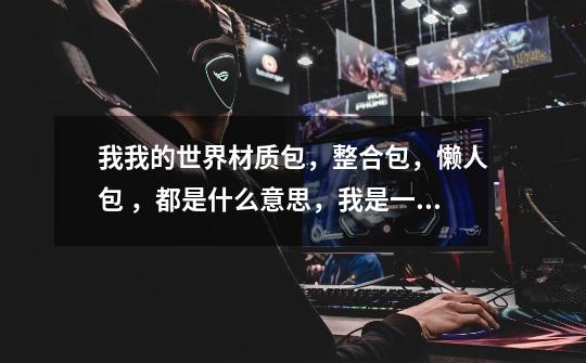 我我的世界材质包,整合包,懒人包 ,都是什么意思,我是一个新手,求解答,就拜师。。-第1张-游戏信息-龙启网