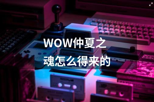 WOW仲夏之魂怎么得来的-第1张-游戏信息-龙启网