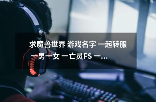 求魔兽世界 游戏名字 一起转服 一男一女 一亡灵FS 一巨魔LR..-第1张-游戏信息-龙启网