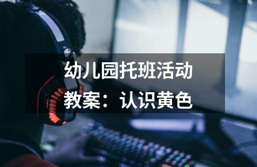 幼儿园托班活动教案:认识黄色-第1张-游戏信息-龙启网
