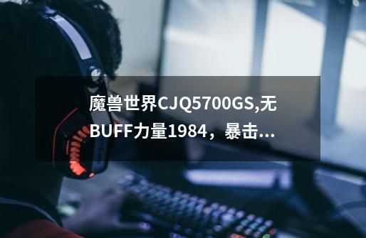 魔兽世界CJQ5700+GS,无BUFF力量1984,暴击39.78命中364,精准有复仇雕文20,现在就是精准缺点,命中超标-第1张-游戏信息-龙启网