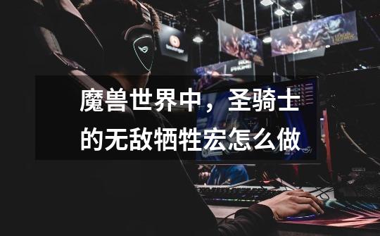 魔兽世界中,圣骑士的无敌牺牲宏怎么做-第1张-游戏信息-龙启网