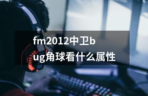 fm2012中卫bug角球看什么属性-第1张-游戏信息-龙启网