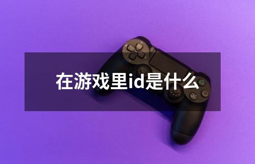 在游戏里id是什么-第1张-游戏信息-龙启网