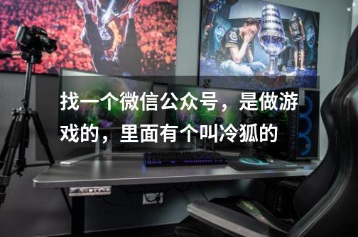 找一个微信公众号，是做游戏的，里面有个叫冷狐的-第1张-游戏信息-龙启网