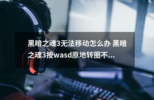 黑暗之魂3无法移动怎么办 黑暗之魂3按wasd原地转圈不走解决方法-第1张-游戏信息-龙启网