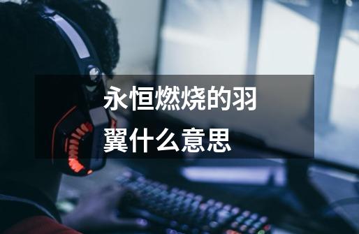 永恒燃烧的羽翼什么意思-第1张-游戏信息-龙启网