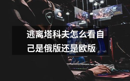 逃离塔科夫怎么看自己是俄版还是欧版-第1张-游戏信息-龙启网