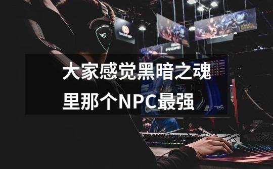 大家感觉黑暗之魂里那个NPC最强-第1张-游戏信息-龙启网