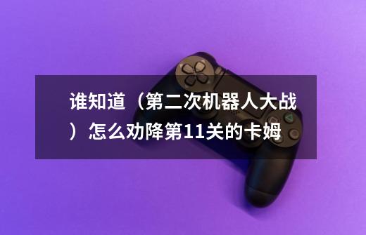谁知道（第二次机器人大战）怎么劝降第11关的卡姆-第1张-游戏信息-龙启网