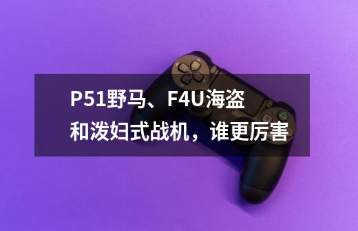 P51野马、F4U海盗和泼妇式战机,谁更厉害-第1张-游戏信息-龙启网