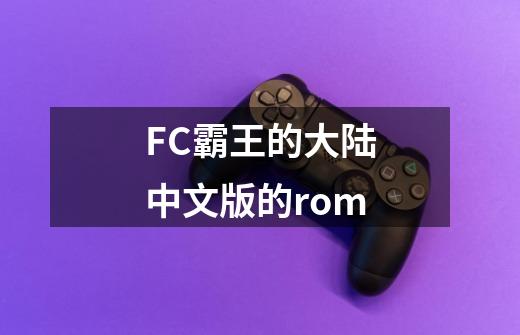 FC霸王的大陆中文版的rom-第1张-游戏信息-龙启网