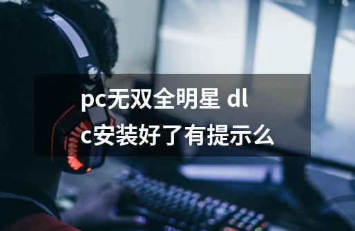 pc无双全明星 dlc安装好了有提示么-第1张-游戏信息-龙启网