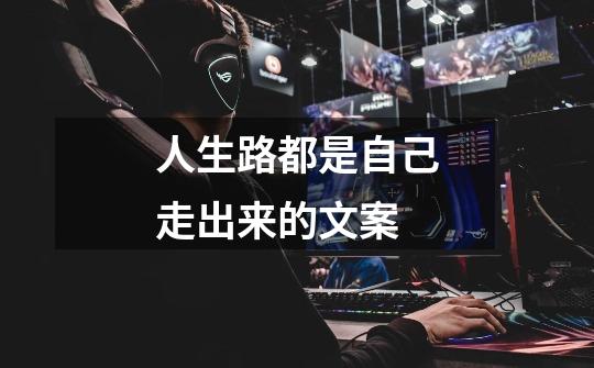 人生路都是自己走出来的文案-第1张-游戏信息-龙启网