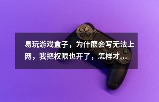 易玩游戏盒子,为什麽会写无法上网,我把权限也开了,怎样才能上网-第1张-游戏信息-龙启网