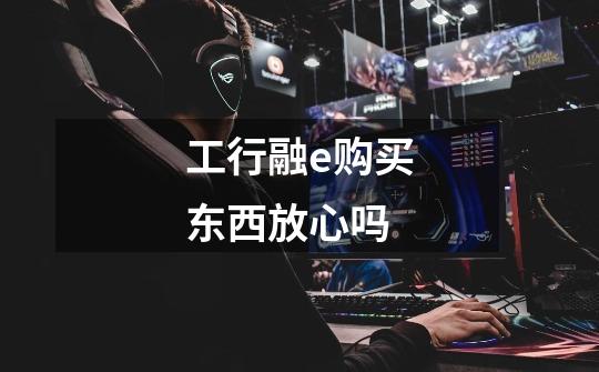 工行融e购买东西放心吗-第1张-游戏信息-龙启网
