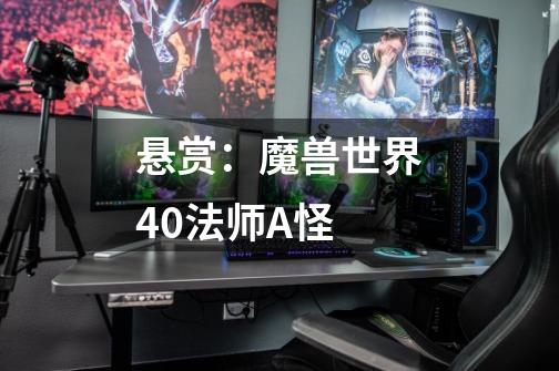 悬赏:魔兽世界40法师A怪-第1张-游戏信息-龙启网