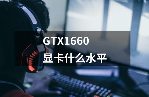 GTX1660显卡什么水平-第1张-游戏信息-龙启网