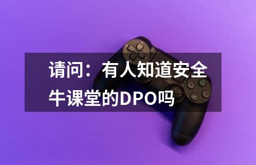 请问：有人知道安全牛课堂的DPO吗-第1张-游戏信息-龙启网