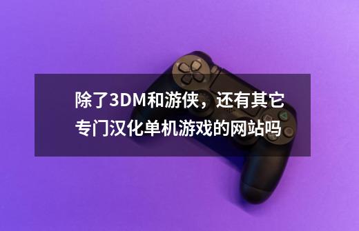除了3DM和游侠,还有其它专门汉化单机游戏的网站吗-第1张-游戏信息-龙启网
