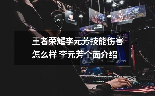 王者荣耀李元芳技能伤害怎么样 李元芳全面介绍-第1张-游戏信息-龙启网