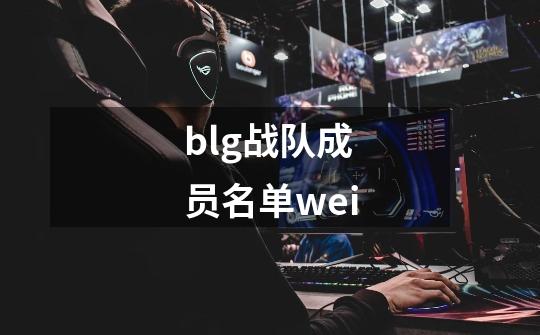 blg战队成员名单wei-第1张-游戏信息-龙启网