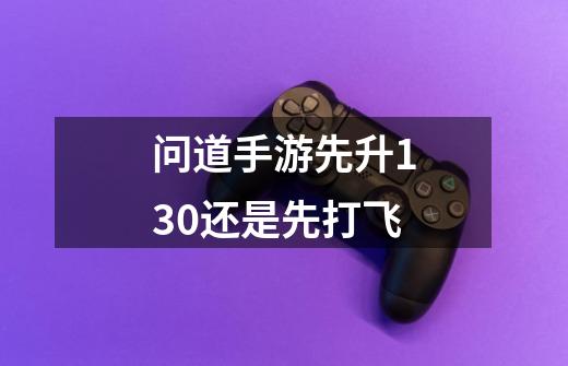 问道手游先升130还是先打飞-第1张-游戏信息-龙启网