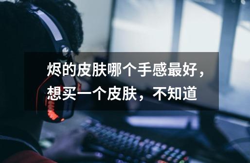 烬的皮肤哪个手感最好,想买一个皮肤,不知道-第1张-游戏信息-龙启网