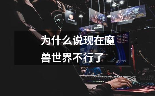 为什么说现在魔兽世界不行了-第1张-游戏信息-龙启网