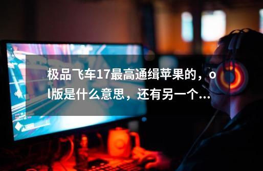 极品飞车17最高通缉苹果的,ol版是什么意思,还有另一个版本,两个版本数据包不一样,有没有差别-第1张-游戏信息-龙启网