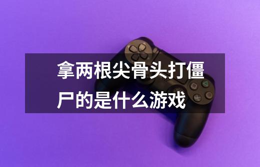 拿两根尖骨头打僵尸的是什么游戏-第1张-游戏信息-龙启网