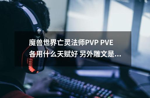 魔兽世界亡灵法师PVP PVE各用什么天赋好 另外雕文是怎么回事 在哪弄呢-第1张-游戏信息-龙启网