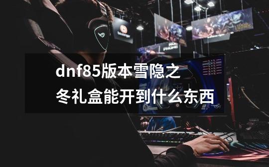 dnf85版本雪隐之冬礼盒能开到什么东西-第1张-游戏信息-龙启网