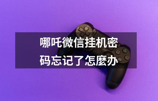 哪吒微信挂机密码忘记了怎麼办-第1张-游戏信息-龙启网