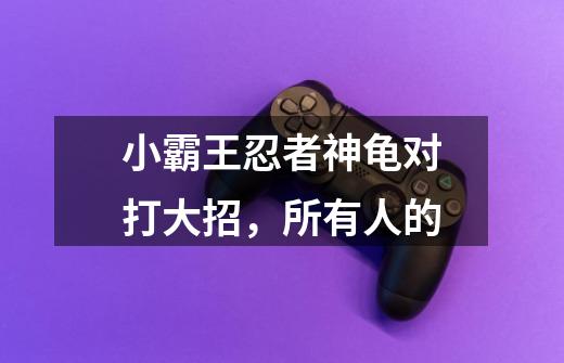 小霸王忍者神龟对打大招,所有人的-第1张-游戏信息-龙启网