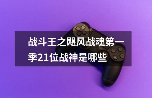 战斗王之飓风战魂第一季21位战神是哪些-第1张-游戏信息-龙启网